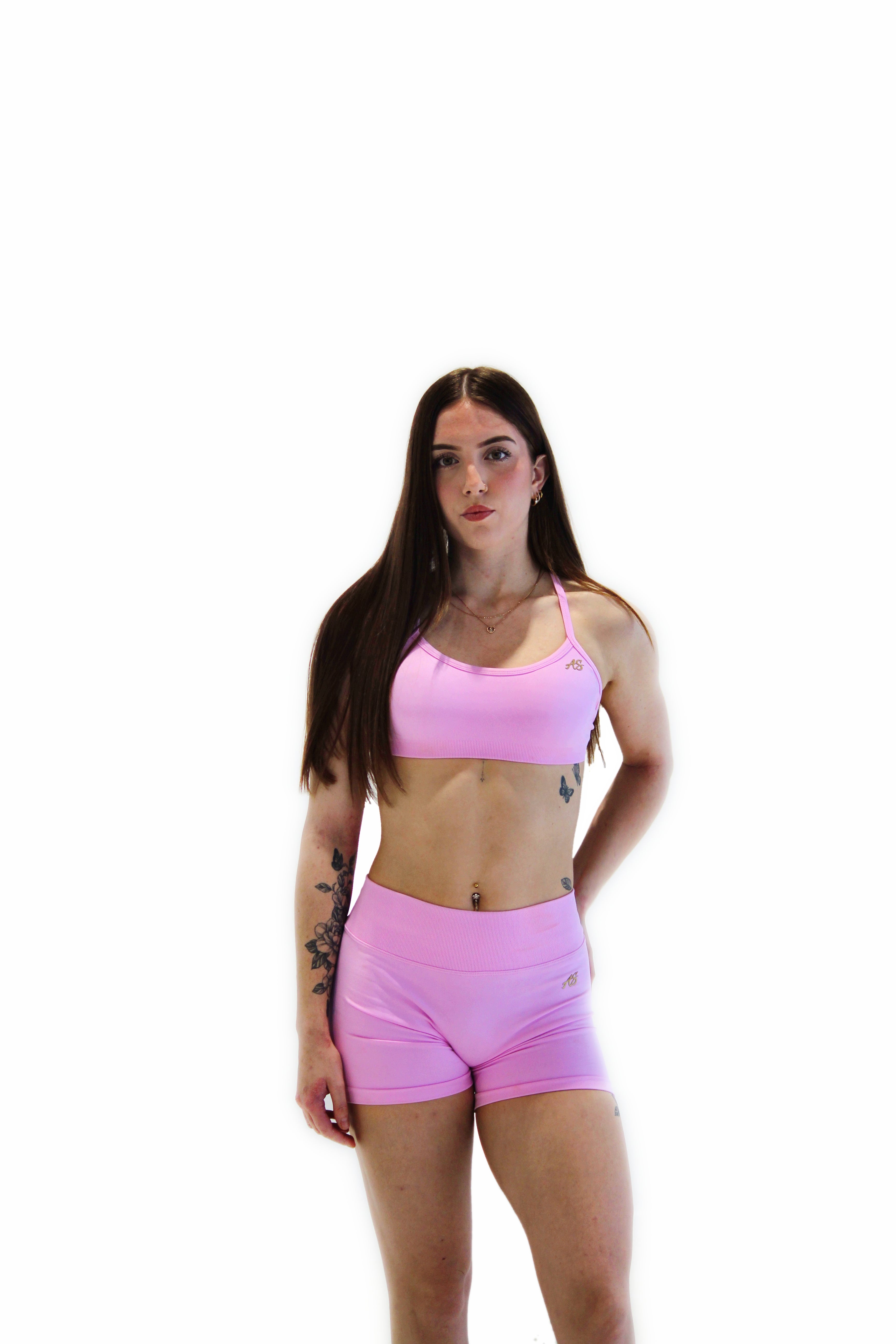 CLASSIC V-DROP SHORTS - BABY PINK