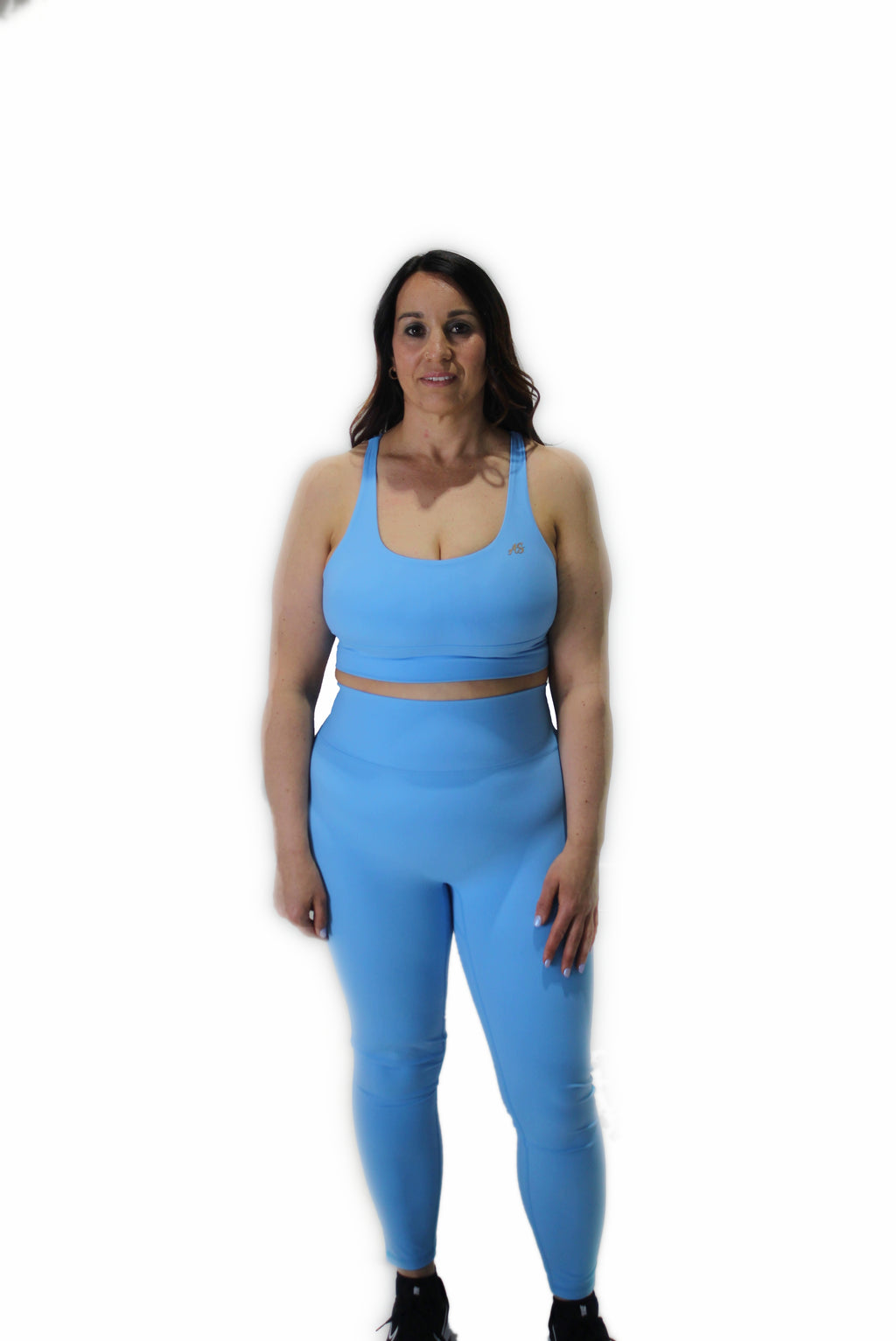 DOUBLE CROSS BACK BRA - SKY BLUE