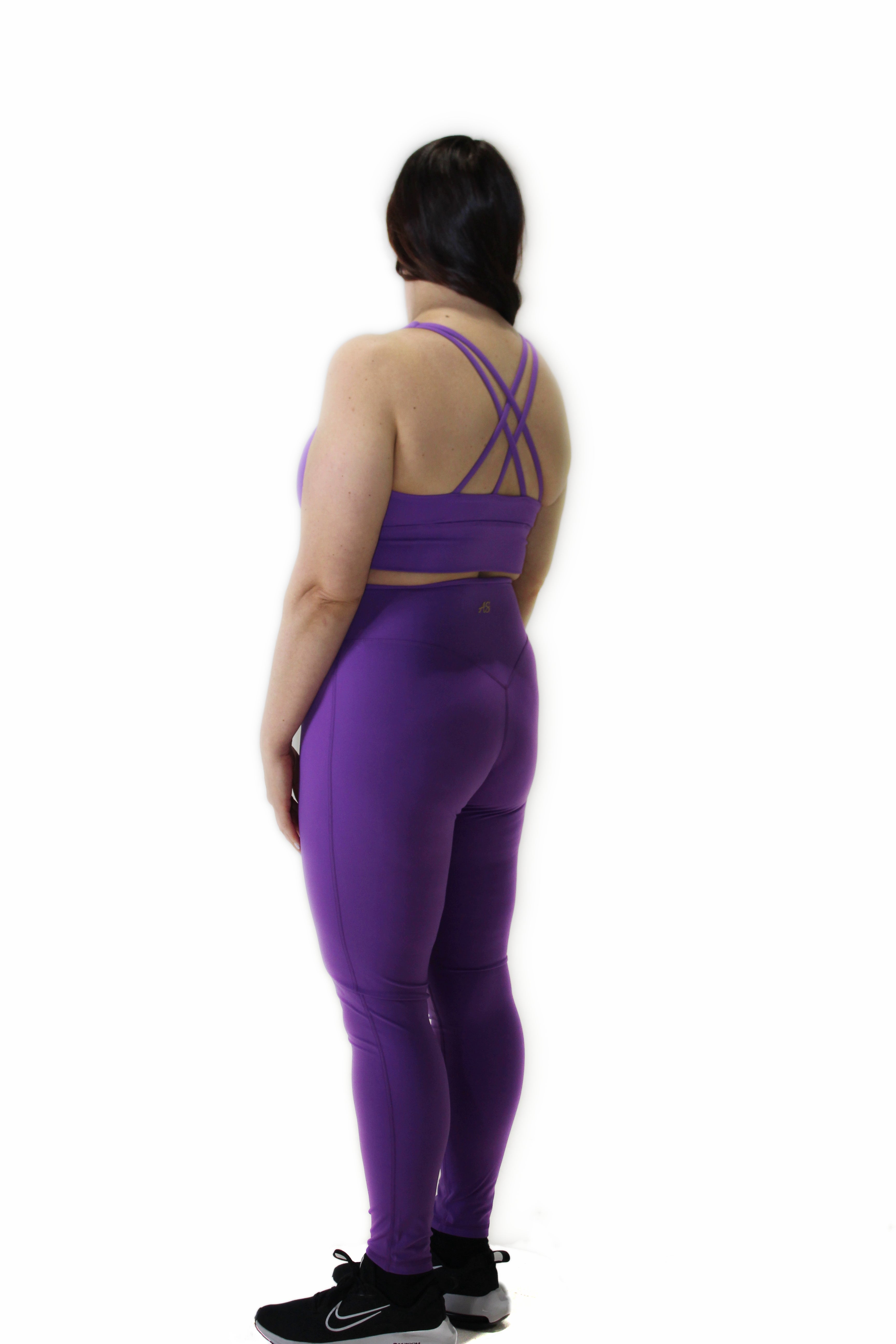 DOUBLE CROSS BACK BRA - DEEP PURPLE